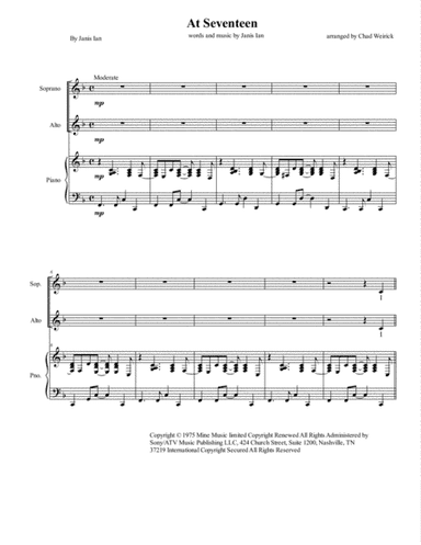 At Seventeen (arr. Chad Weirick)