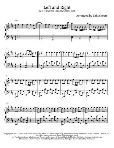 Left And Right (arr. Martin Chan (Zakusheets))