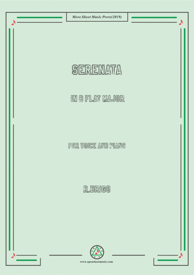 Drigo-Serenata in B flat Major,for Voice and Piano (arr. MSM)