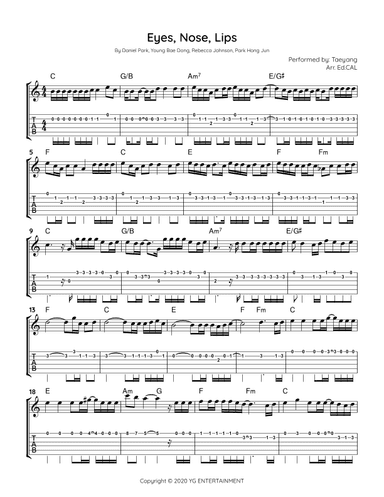 Eyes Nose Lips (arr. Arr. Ed.CAL)
