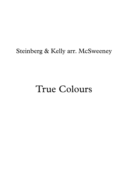 True Colors (arr. Stuart McSweeney)