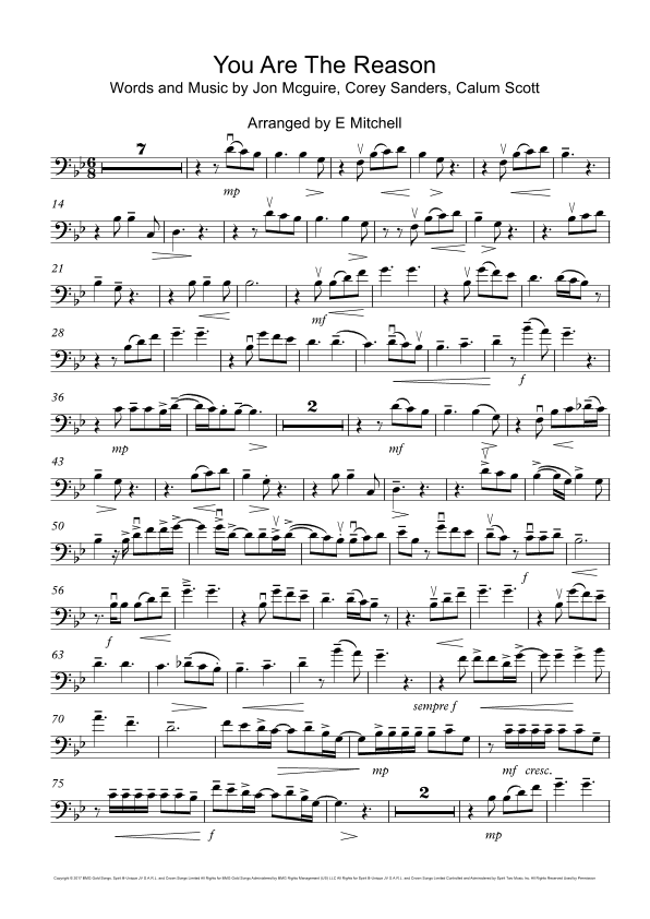 You Are The Reason (arr. E Mitchell)