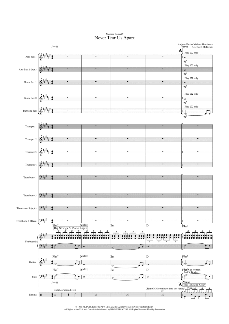 Never Tear Us Apart (arr. Daryl McKenzie)