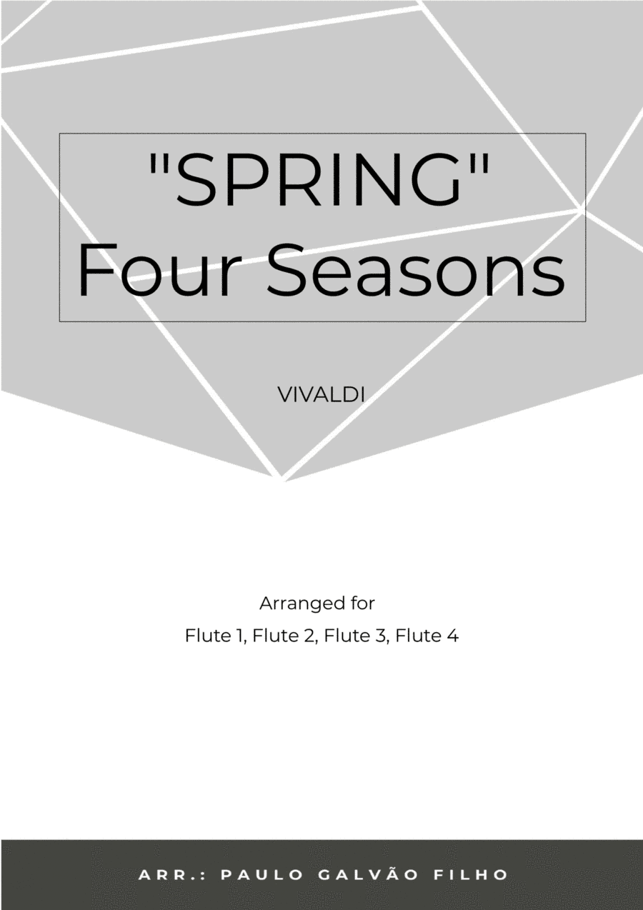 SPRING - FOUR SEASONS -FLUTE QUARTET (arr. Paulo Galvao Filho)