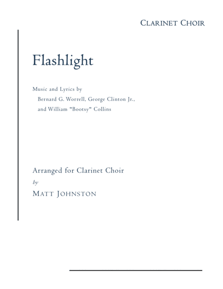 Flashlight (arr. Matt Johnston)