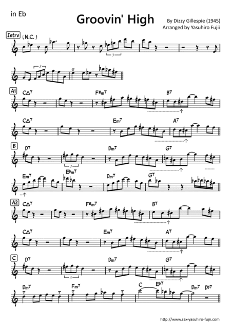 Groovin' High (arr. Yasuhiro Fujii)