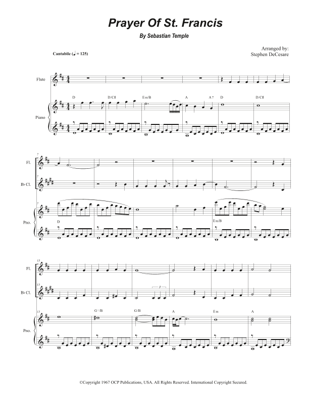 Make Me A Channel Of Your Peace (prayer Of St. Francis) (arr. Stephen DeCesare)