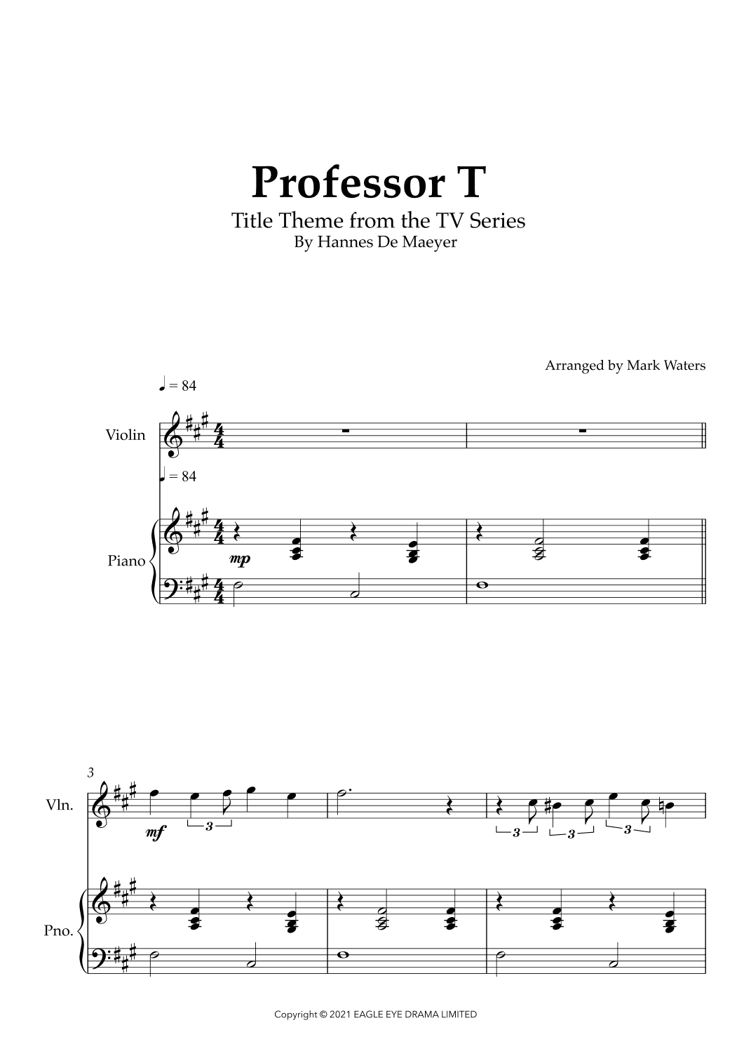 Professor T Uk (titles) (arr. Mark Waters)
