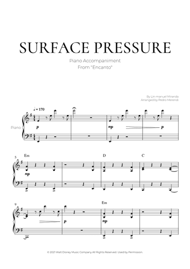 Surface Pressure (arr. Pedro Merendi)