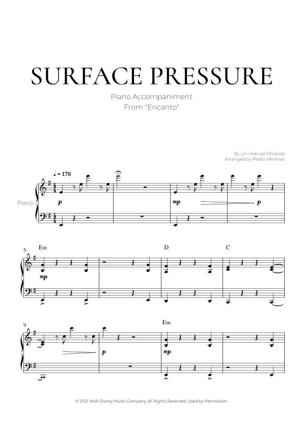 Surface Pressure (arr. Pedro Merendi)