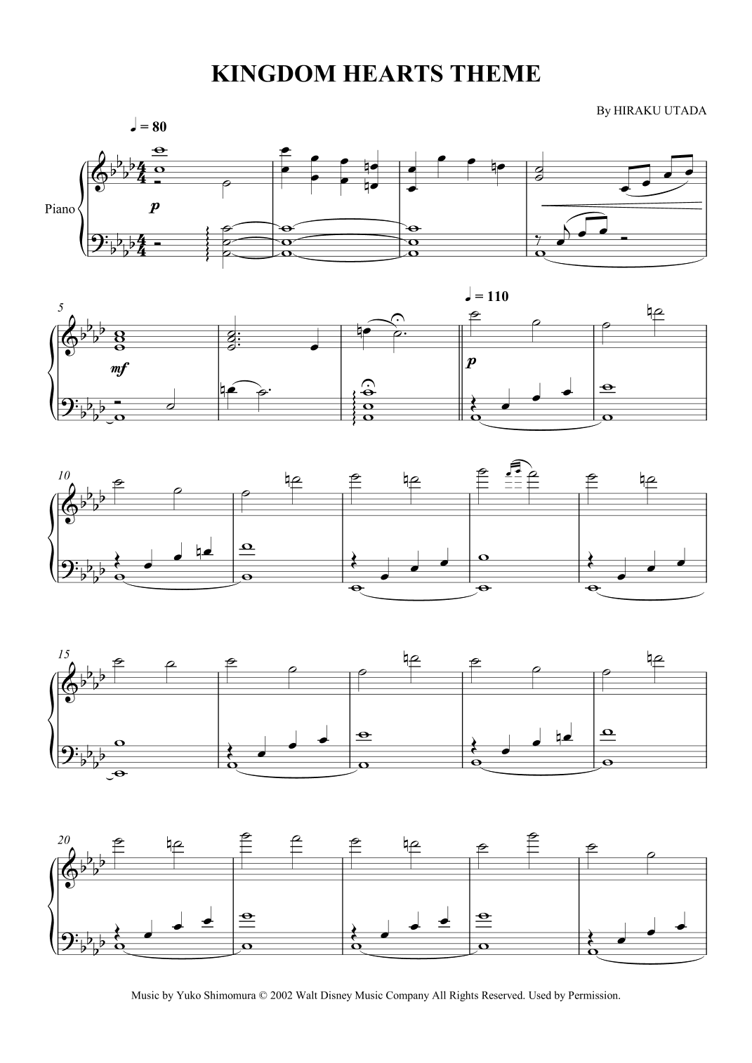 Kingdom Hearts Theme (arr. SCMusic)