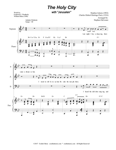 The Holy City (with "Jerusalem") (SAB) (arr. Stephen DeCesare)