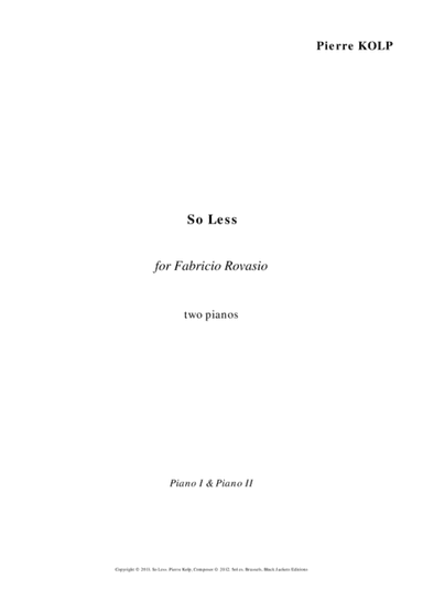 So less (2 pianos)
