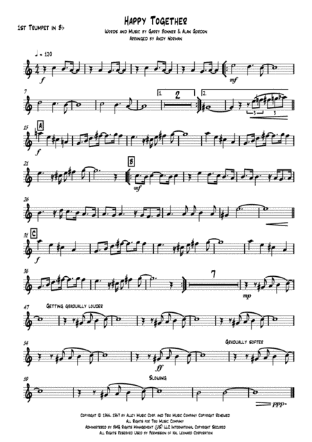Happy Together (arr. Andy Norman)