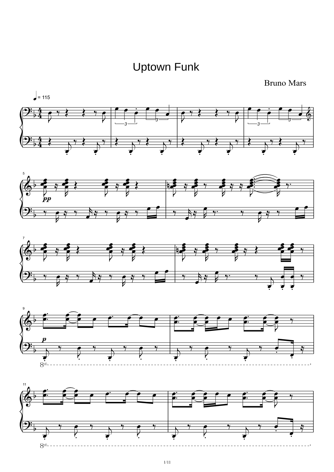 Uptown Funk (arr. Mark Ronson ft. Bruno Mars)