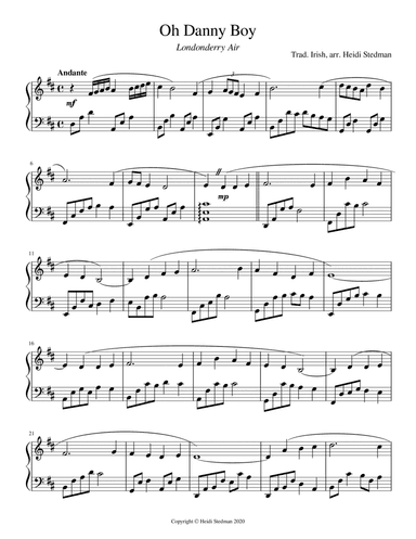 Oh Danny Boy (Londonderry Air) (arr. Heidi Stedman)