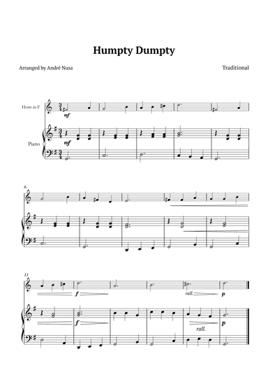 Humpty Dumpty (arr. André Nusa)