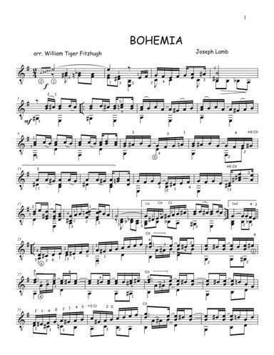 Bohemia (arr. William Tiger Fitzhugh)