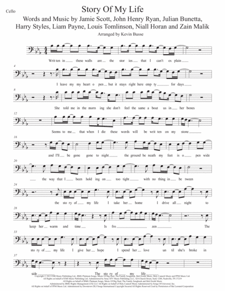 Story Of My Life (arr. Kevin Busse)
