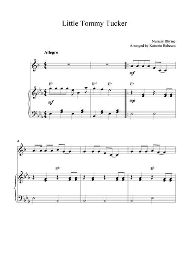 Little Tommy Tucker (arr. Kaiserin Rebecca)