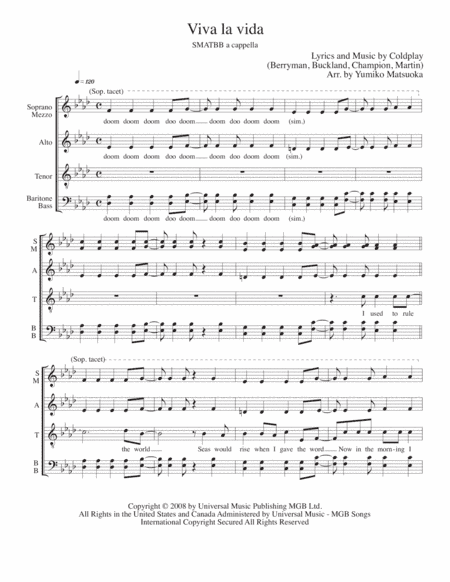Viva La Vida (arr. Yumiko Matsuoka)