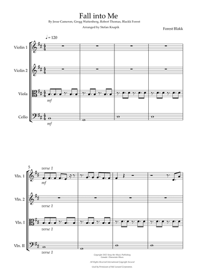 Fall Into Me (arr. Stefan Knapik)