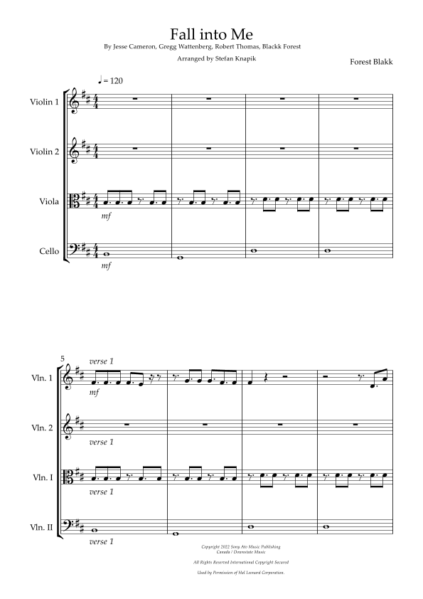 Fall Into Me (arr. Stefan Knapik)