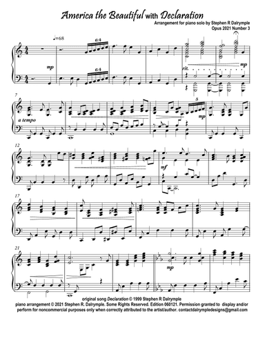 America the Beautiful (arr. Stephen R Dalrymple (Dalrymple Designs))