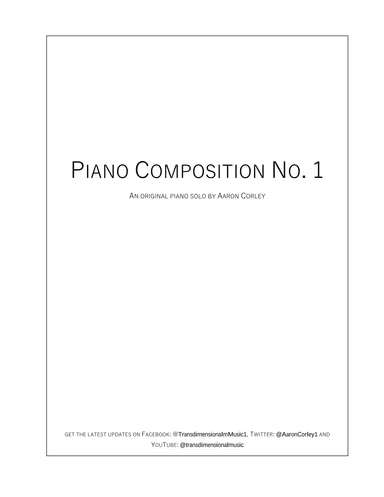 Aaron Corley: Piano Composition No. 1