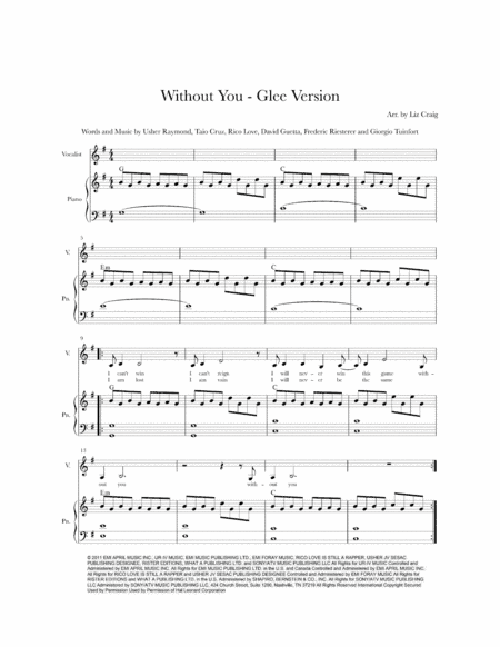 Without You (arr. Liz Craig)