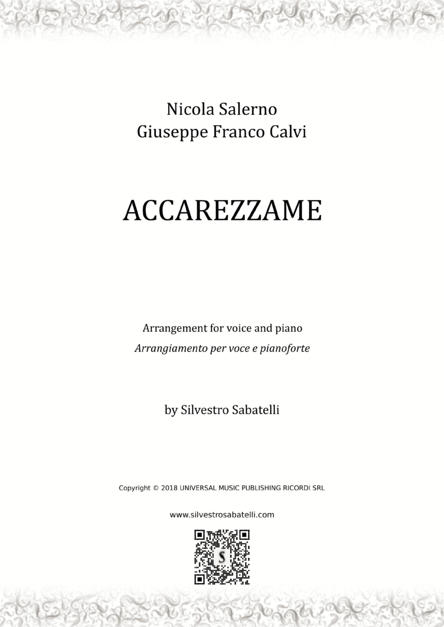 Accarezzame (arr. Silvestro Sabatelli)