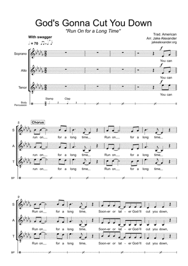 God's Gonna Cut You Down - SAT a cappella (arr. Jake Alexander)