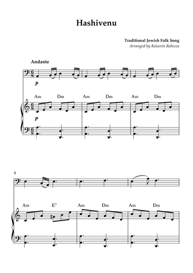 Hashivenu (arr. Kaiserin Rebecca)