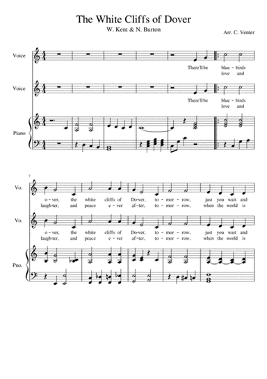 (there'll Be Bluebirds Over) The White Cliffs Of Dover (arr. Caroline Venter)