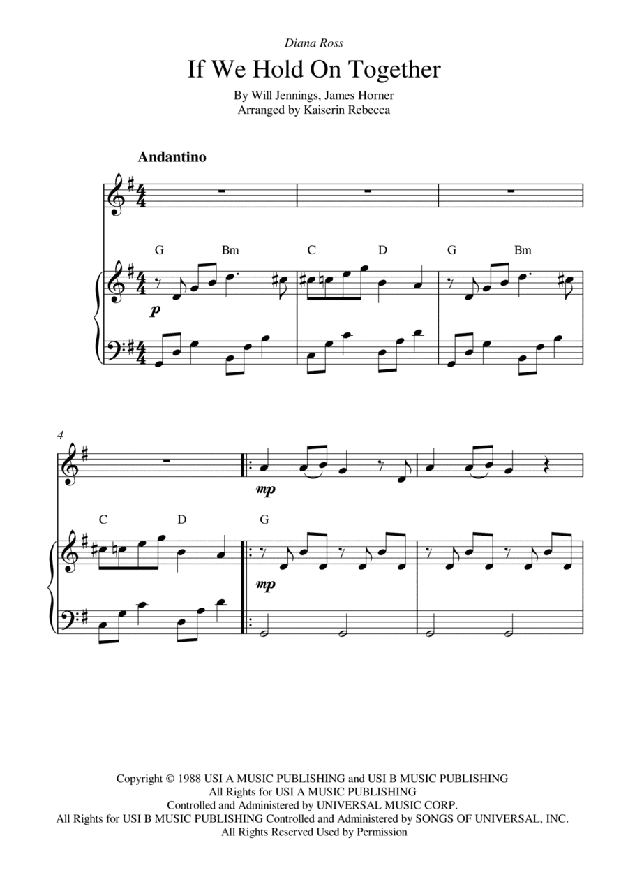 If We Hold On Together (arr. Kaiserin Rebecca)