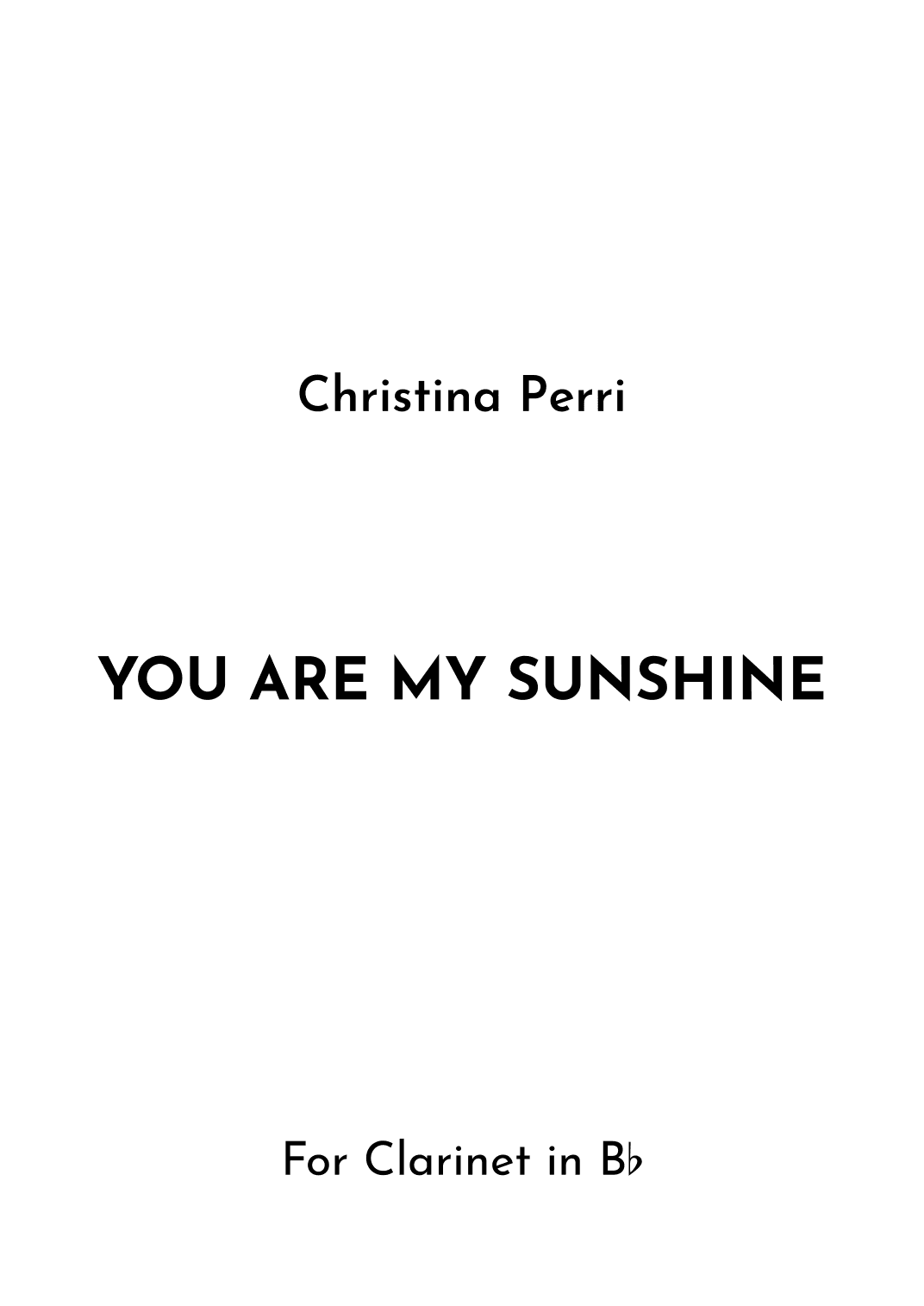 You Are My Sunshine (arr. Jireh J.)