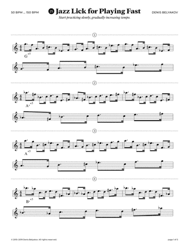 Jazz Lick #25 for Playing Fast