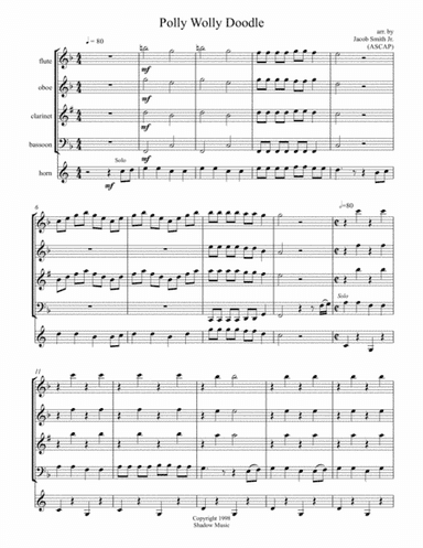 Polly Wolly Doodle (arr. Jacob Smith Jr)