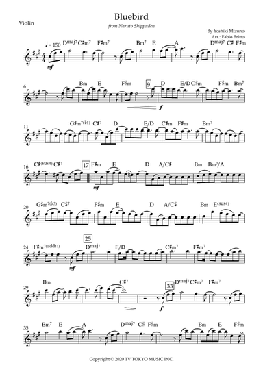 Ikimono Gakari's Blue Bird (arr. Fabio Britto)