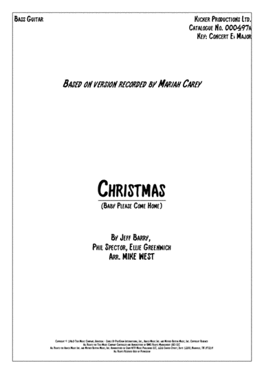 Christmas (baby Please Come Home) (arr. Mike West)