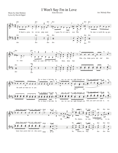 I Won't Say (i'm In Love) (arr. Melody Hine)