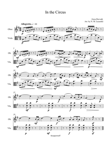 In the Circus (arr. Nick Lacanski)