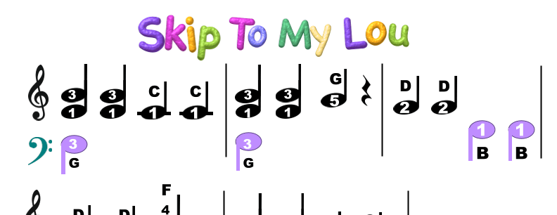 Color Coded Skip To My Lou (arr. Judy Kuang)