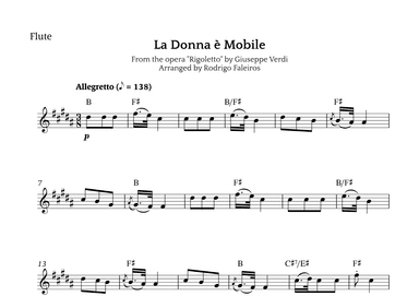 La Donna è Mobile (arr. Rodrigo Faleiros)
