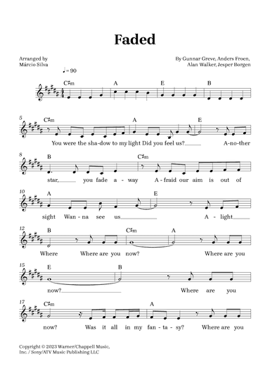 Faded (arr. Márcio Silva)
