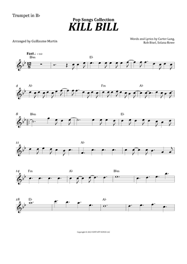 Kill Bill (arr. Guillaume Martin)