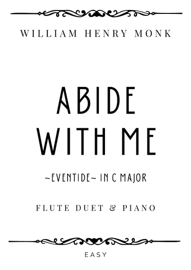 Monk - Abide with Me (Eventide) in C Major - Easy (arr. Piacere Music Sheets)