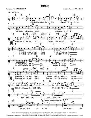 Imagine (arr. Stephen Bulat)