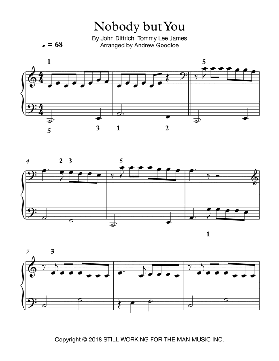 Nobody But You (arr. Andrew Goodloe)