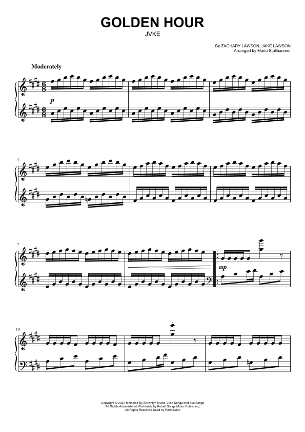 Golden Hour (arr. Mario Stallbaumer)